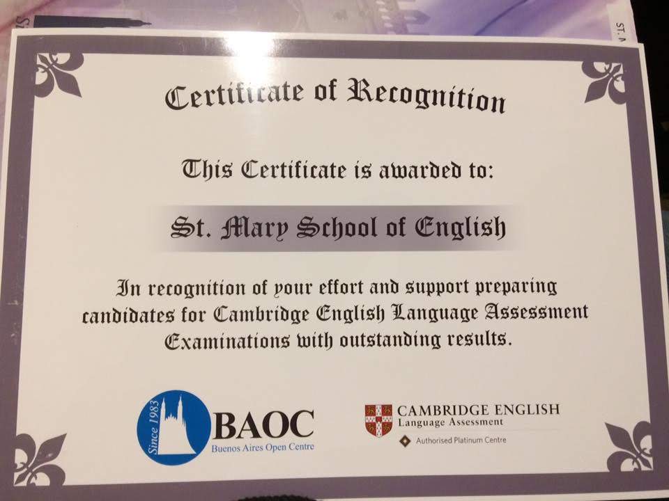 DIPLOMA DE RECONOCIMIENTO POR EL BAOC